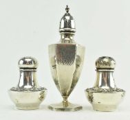 THREE AMERICAN EARLY 20TH CENTURY SILVER PEPPERETTES