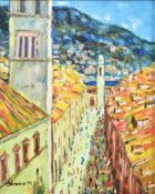 M. SKANSI - MID CENTURY ITALIAN IMPRESSIONIST OIL ON BOARD PAINTING