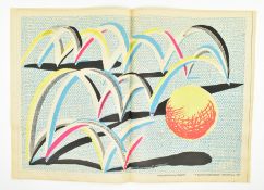 AFTER DAVID HOCKNEY (B. 1937) - A BOUNCE FOR BRADFORD - COLOUR LITHOGRAPH