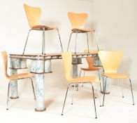 SCAGLIOLA - CONTEMPORARY DESIGNER DINING TABLE AND SIX CHAIRS