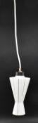ITALIAN MID CENTURY CIRCA 1960S FROSTED GLASS PENDANT CEILING LIGHT