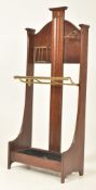 PRIVATE COLLECTION OF DERREN BROWN - HIGH VICTORIAN OAK & BRASS HALL STICK STAND