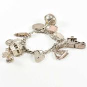 SILVER CHARM BRACELET WITH INTAGLIO SEAL FOB CHARM
