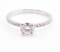 SILVER & MOISSANITE SOLITAIRE RING
