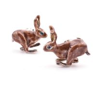 HALLMARKED SILVER DEAKIN & FRANCIS HARE CUFFLINKS