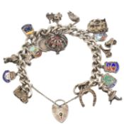 HALLMARKED SILVER CHARM BRACELET