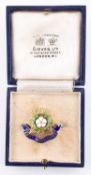 15CT GOLD EAST YORKSHIRE REGIMENTAL BROOCH PIN BOXED