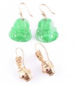 TWO PAIRS OF PENDANT EARRINGS