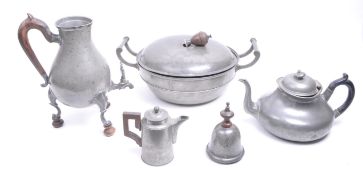 COLLECTION OF 19TH CENTURY PEWTER KITCHEN WARES