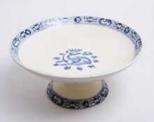19TH CENTURY FRENCH SALINS CERAMIC CAKE DISH / FRUIT BOWL