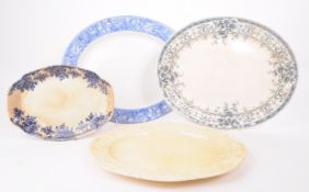 GROUP OF 19TH CENTURY CERAMIC MEAT PLATTERS