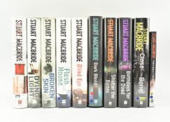 CRIME & THRILLERS:- MACBRIDE, STUART. TEN SIGNED FIRST EDITIONS INCL. DOODLED EXAMPLES