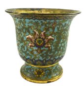 QING DYNASTY 18TH CENTURY CLOISONNE ENAMELED CUP 清 铜胎掐丝珐琅杯