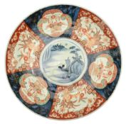 LARGE 19TH CENTURY JAPANESE IMARI PORCELAIN CHARGER 19世纪日本伊万里盘