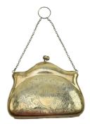 20TH CENTURY GEORGE V HALLMARKED SILVER PURSE