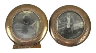 TWO HALLMARKED SILVER PHOTOGRAPH ROUNDEL FRAMES
