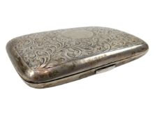 EDWARDIAN HALLMARKED SILVER CIGARETTE CASE