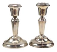 PAIR OF 20TH CENTURY HALLMARKED SILVER CANDLESTICKS
