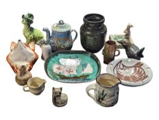 COLLECTION OF RETRO MID CENTURY STUDIO ART POTTERY