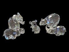 SWAROVSKI, AUSTRIAN - COLLECTION OF 20TH CENTURY CRYSTAL GLASS ORNAMENTS