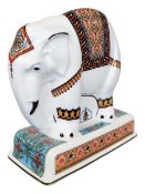 WEDGWOOD - 1993 BONE CHINA ELEPHANT FIGURE FROM THE NOAH'S ARK COLLECTION