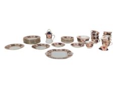 EARLY 20TH CENTURY SALISBURY CHINA DERBY BLUE PATTERN TEA SERVICE