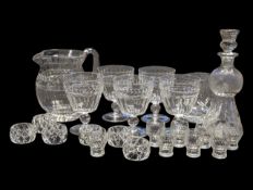 COLLECTION OF VINTAGE 20TH CENTURY CUT DRINKING GLASSES