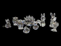SWAROVSKI, AUSTRIAN - COLLECTION OF VINTAGE 20TH CENTURY GLASS ANIMAL FIGURES