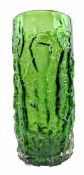 BAXTER FOR WHITEFRIARS - NO. 9691 - BARK EFFECT MEADOW GREEN VASE