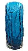 BAXTER FOR WHITEFRIARS - NO. 9691 - BARK EFFECT KINGFISHER BLUE VASE