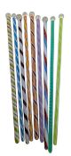 NINE ITALIAN MURANO MID CENTURY VENETIAN GLASS COCKTAIL STIRRERS