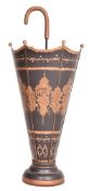 VINTAGE TOLEWARE UMBRELLA STAND IN THE FORM OF AN UMBRELLA