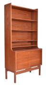 DYRLUND, DENMARK - MID CENTURY 1960S TEAK UPRIGHT BUREAU BOOKCASE