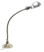 OFIDIA - VINTAGE ITALIAN MID CENTURY INDUSTRIAL 1930S CHROME GOOSENECK DESK LAMP