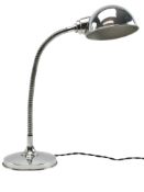 ITALIAN MID CENTURY 1950S CHROME GOOSENECK DESK LAMP MARKED SAPIENS