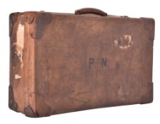 INSALL OF BRISTOL - 19TH CENTURY LEATHER SUITCASE