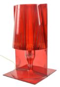 FERRUCCIO LAVIANI FOR KARTELL - MID CENTURY RETRO RED PLEXIGLASS LAMP