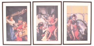 NORMAN BLAINE SAUNDERS - THREE PULP POP ART PRINTS