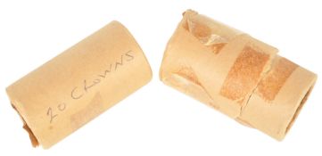 TWO ROLLS OF 1977 QUEEN ELIZABETH II SILVER JUBILEE CROWN COINS