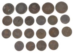 COLLECTION OF 18TH & 19TH CENTURY KING GEORGE III COPPER COINS