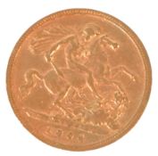 1894 QUEEN VICTORIA 22CT GOLD HALF SOVEREIGN