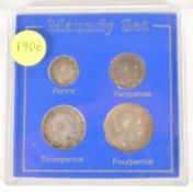 1906 KING EDWARD VII MAUNDY COIN SET