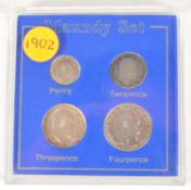 1902 KING EDWARD VII MAUNDY COIN SET