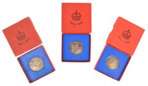 THREE 1935 KING GEORGE V & QUEEN MARY SILVER JUBILEE MEDALS