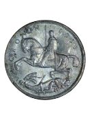 1935 GEORGE V BRITISH SILVER ROCKING HORSE CROWN COIN
