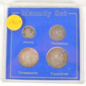 1907 KING EDWARD VII MAUNDY COIN SET