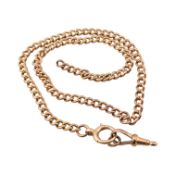 EARLY 20TH CENTURY ANTIQUE 9CT GOLD WATCH CHAIN