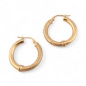 PAIR OF 9CT GOLD HOOP EARRINGS