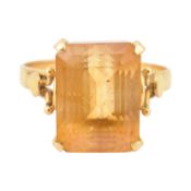 GOLD & CITRINE COCKTAIL RING