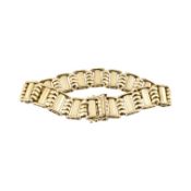 HALLMARKED 9CT GOLD FANCY LINK BRACELET